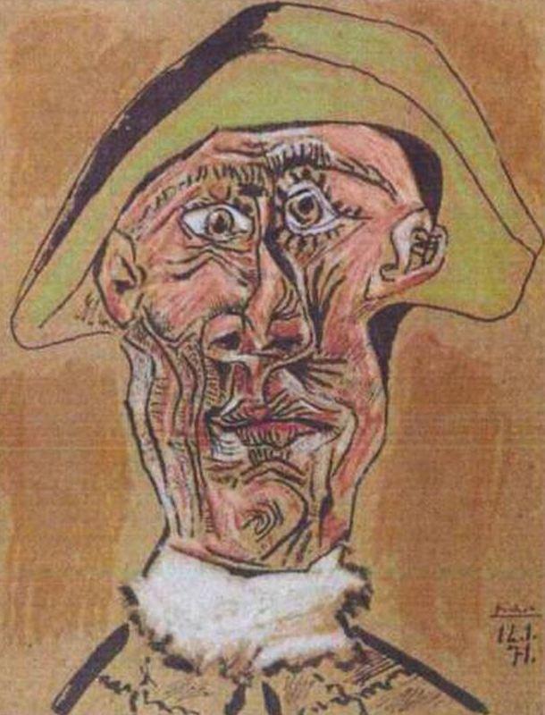 Picasso Harlequin-fej