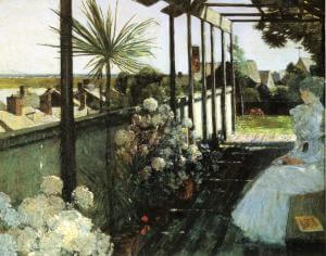 Frederick Childe Hassam (1859–1935) festménye Király Farkas verséhez Frederick Childe Hassam (1859–1935) festménye