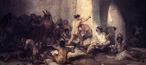Goya: Őrültekháza (részlet)