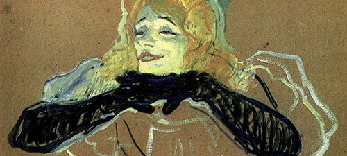 Henri de Toulouse-Lautrec: Yvette Guilbert portréja