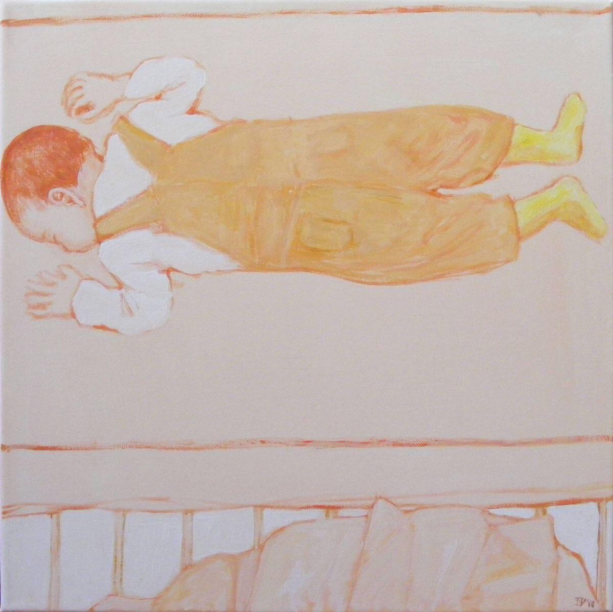 Amíg alszik – Jakatics-Szabó Veronika Amíg alszik című festménysorozata Botondkáról