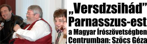Versdzsihád – Csepcsányi Éva és Korányi Mátyás tudósítása és Szőcs Tekla fotóriportja a Parnasszus-estről