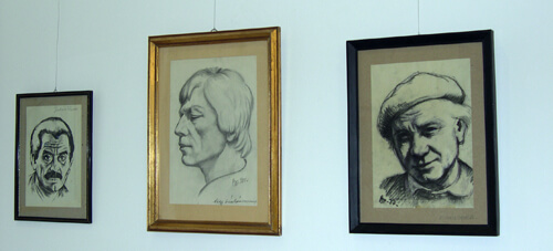 Zöld-piros tájak, lényeglátó grafikák