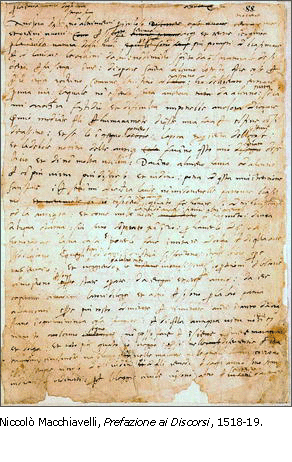 Machiavelli kézírása